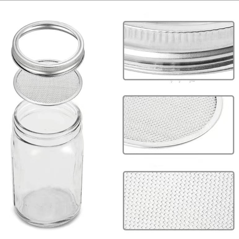 Mason Jar Home Sprouting Jar Stainless Steel Stand