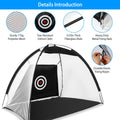 Golf Net Golf Training Aids Practice Nets Driving Hitting Nets With Target Cloth Carry Bag For Indoor Outdoor Sports