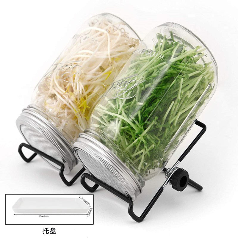 Mason Jar Home Sprouting Jar Stainless Steel Stand