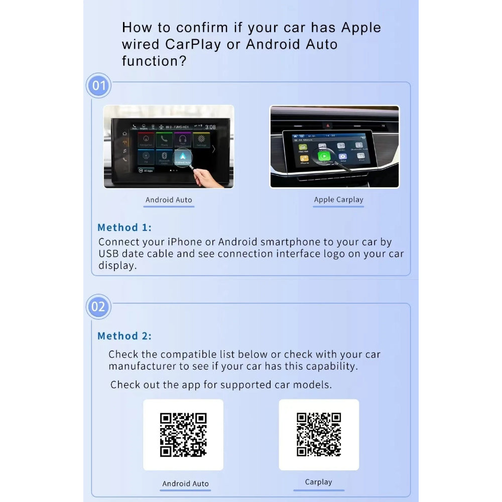 Support pan European shipping--2in1 Wireless CarPlay Dongle Wireless Android Auto Adapter AI Smart Box Car Intelligent Systems For Car With Wired CarPlay