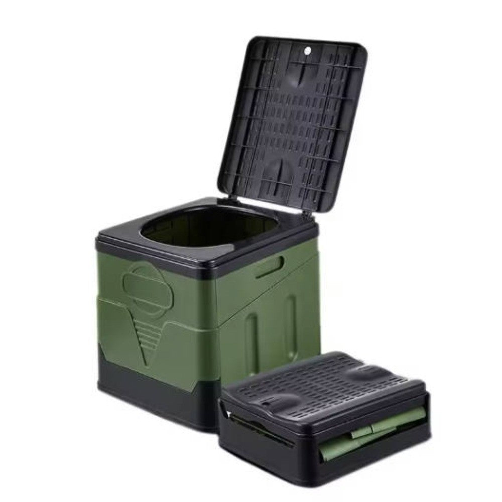 Support Pan European：20L Camping Toilet Outdoor Portable Toilet Camping Toilet Foldable Dry Toilet