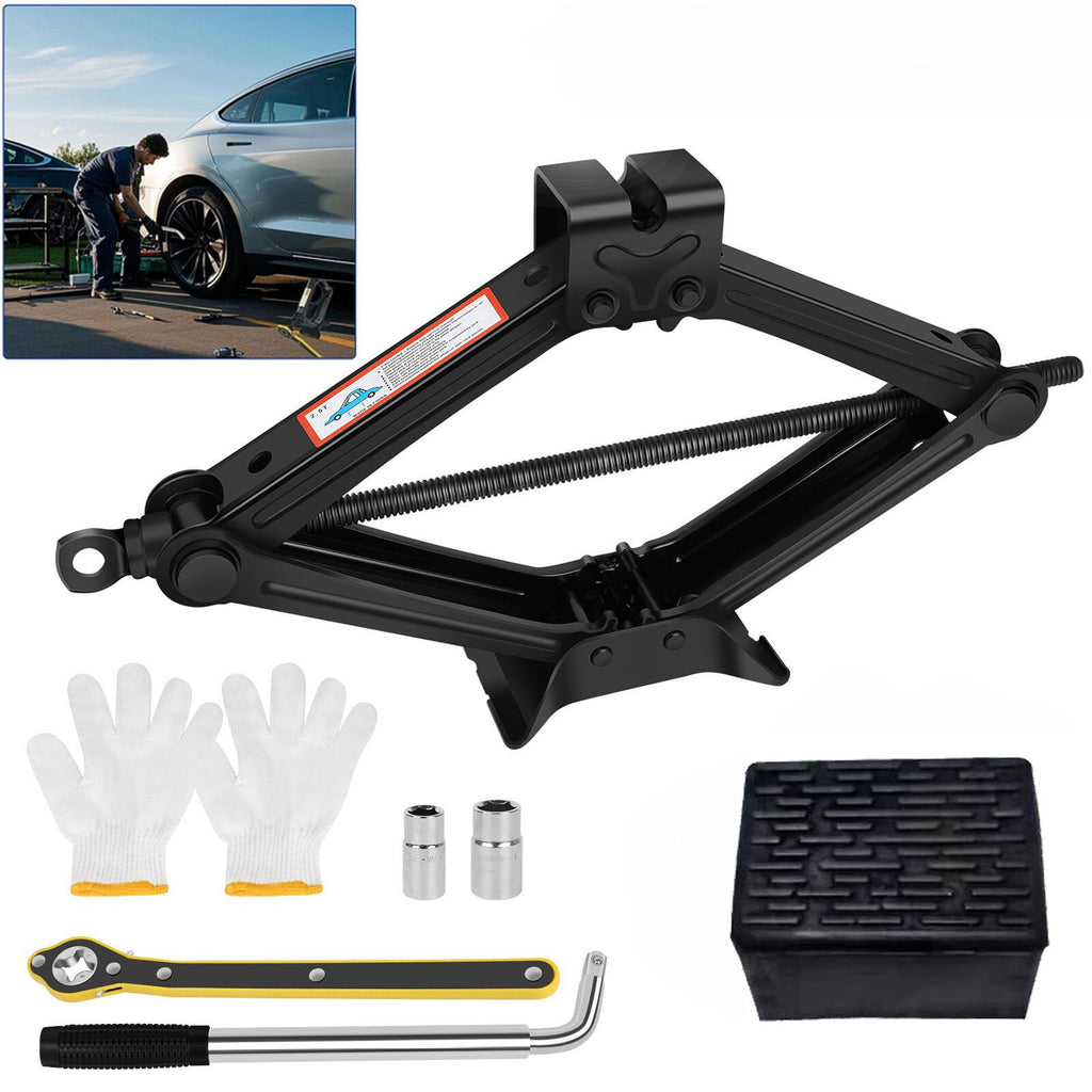 Scissor Jack Set 3 Ton Car Auto Jack Kit With Hand Crank Wrench Lug Wrench UK