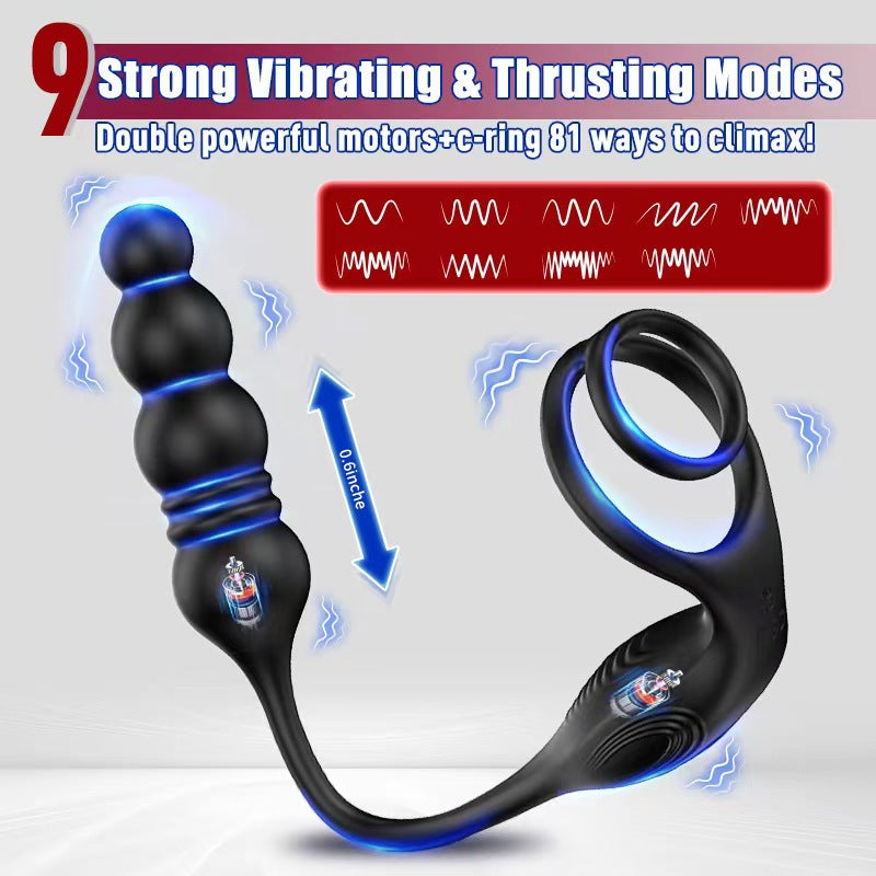 Wireless Remote-Controlled Male Telescopic Prostate Massager
