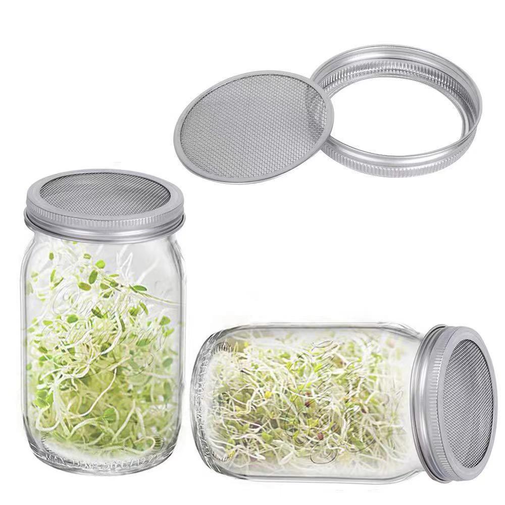 Mason Jar Home Sprouting Jar Stainless Steel Stand