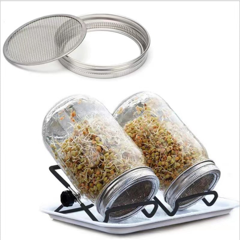 Mason Jar Home Sprouting Jar Stainless Steel Stand