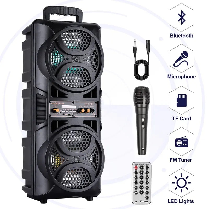 Portable Bluetooth Party Speaker Wireless Karaoke System Lights TWS